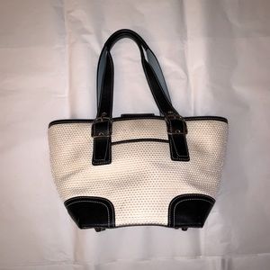 COACH Handbag Mini Straw Leather Tote VINTAGE